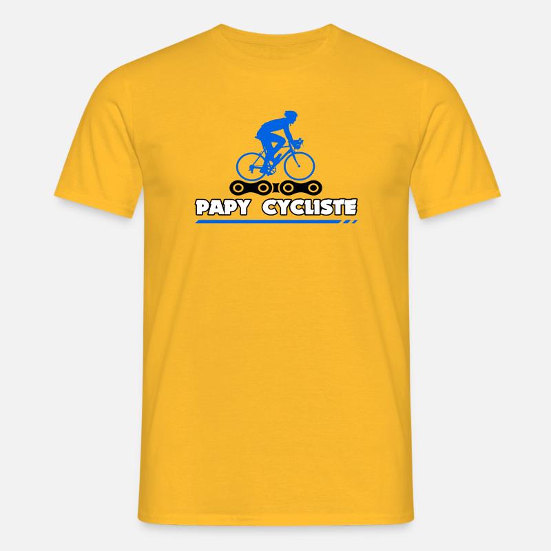 Opa Radfahrer - Männer T-Shirt - Gelb