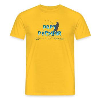 Fischer Opa - Männer T-Shirt - Gelb - Vorne - AI Model Male 178 dark (178cm)
