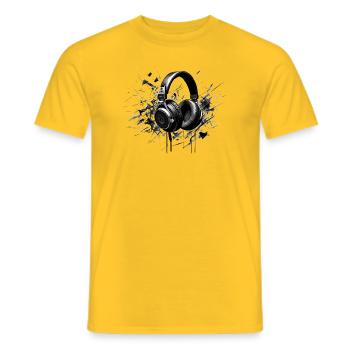 Der fleischgewordene Klang - Männer T-Shirt - Gelb - Vorne - AI Model Male 178 dark (178cm)