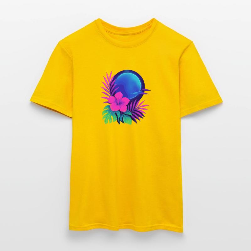 Neon Tropic Moon Men’s T-shirt