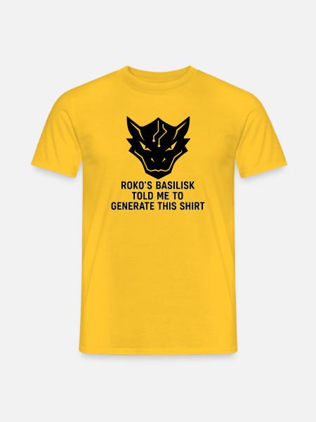 Generated by the Basilisk - Men's T-Shirt - yellow