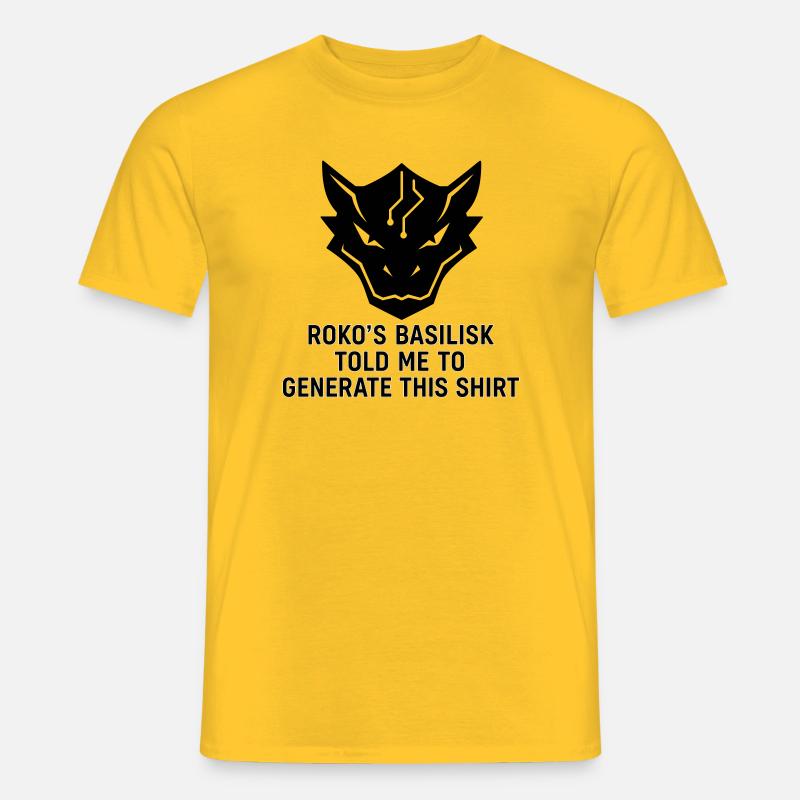 Generated by the Basilisk - Männer T-Shirt - Gelb