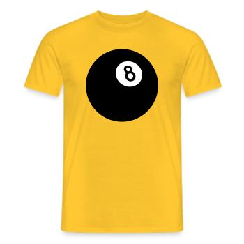 Huit noir - T-shirt homme - jaune - Devant - AI Model Male 178 dark (178cm)