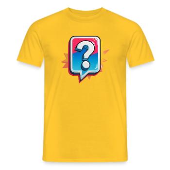 Point d’interrogation - T-shirt homme - jaune - Devant - AI Model Male 178 dark (178cm)