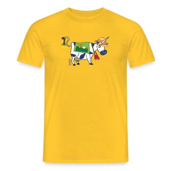 BAVARIAN UNICORN - Safari Reisen Bayerisches Essen - Männer T-Shirt - Gelb - Vorne - AI Model Male 178 dark (178cm)