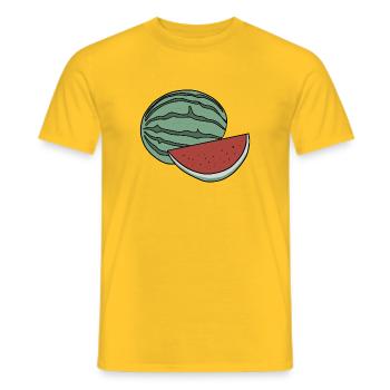 Délicieux fruit pastèque - T-shirt homme - jaune - Devant - AI Model Male 178 dark (178cm)