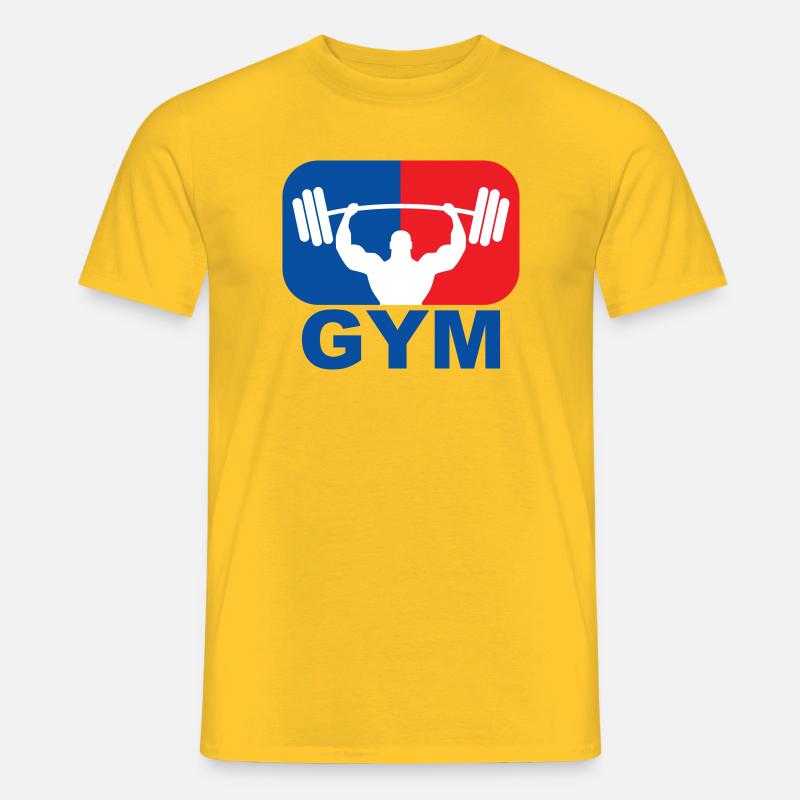 GYM Bodybuilding Gewicht - Männer T-Shirt - Gelb