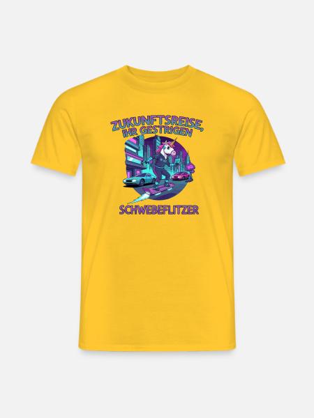 Zukunftseinhorn - Männer T-Shirt - Gelb