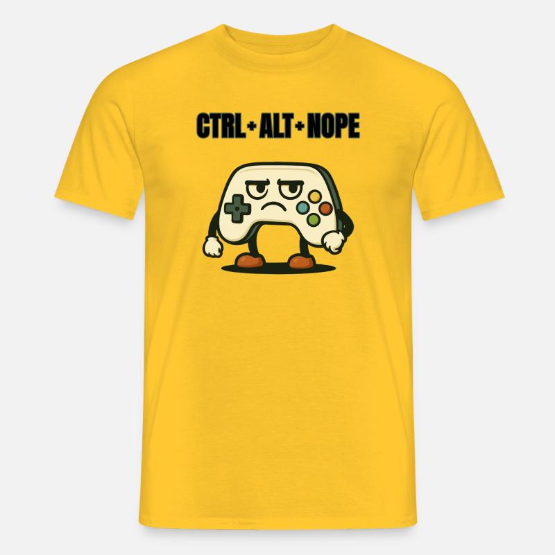 CTRL ALT NOPE Controller-Meme - Männer T-Shirt - Gelb