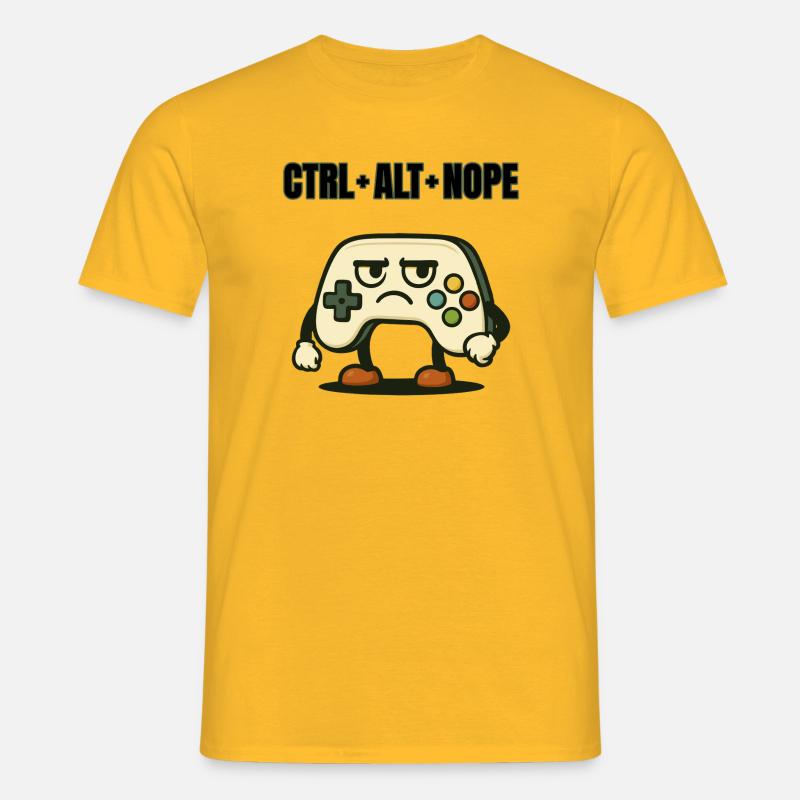 CTRL ALT NOPE Controller Meme - Men's T-Shirt - yellow