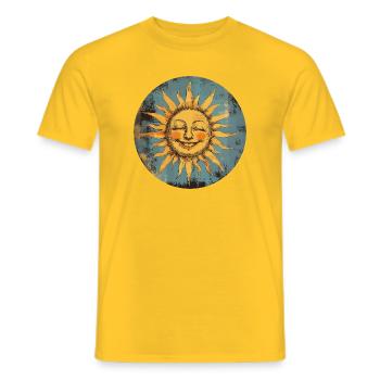 Soleil - T-shirt homme - jaune - Devant - AI Model Male 178 dark (178cm)