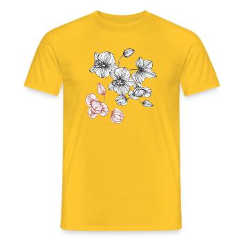 Vrille de fleur - T-shirt homme - jaune - Devant - AI Model Male 178 dark (178cm)