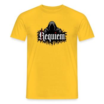 Requiem - T-shirt homme - jaune - Devant - AI Model Male 178 dark (178cm)