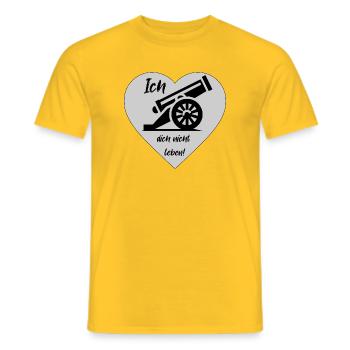 Ich Kanone dich nicht leben - Männer T-Shirt - Gelb - Vorne - AI Model Male 178 dark (178cm)