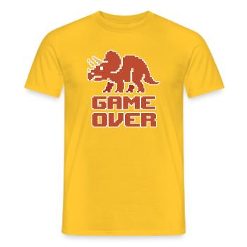 SPIELENDE - Männer T-Shirt - Gelb - Vorne - AI Model Male 178 dark (178cm)