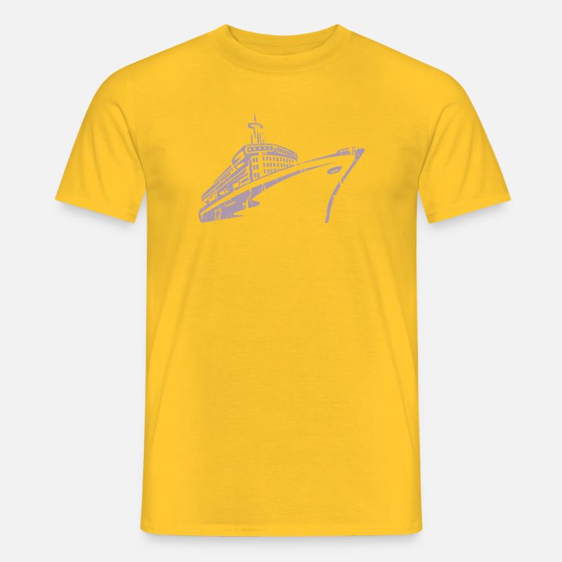 Kreuzfahrtschiff Kreuzfahrt Schiff Luxus - Männer T-Shirt - Gelb
