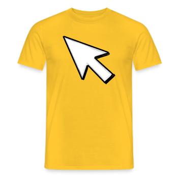 Curseur : Cliquez-moi ! - T-shirt homme - jaune - Devant - AI Model Male 178 dark (178cm)