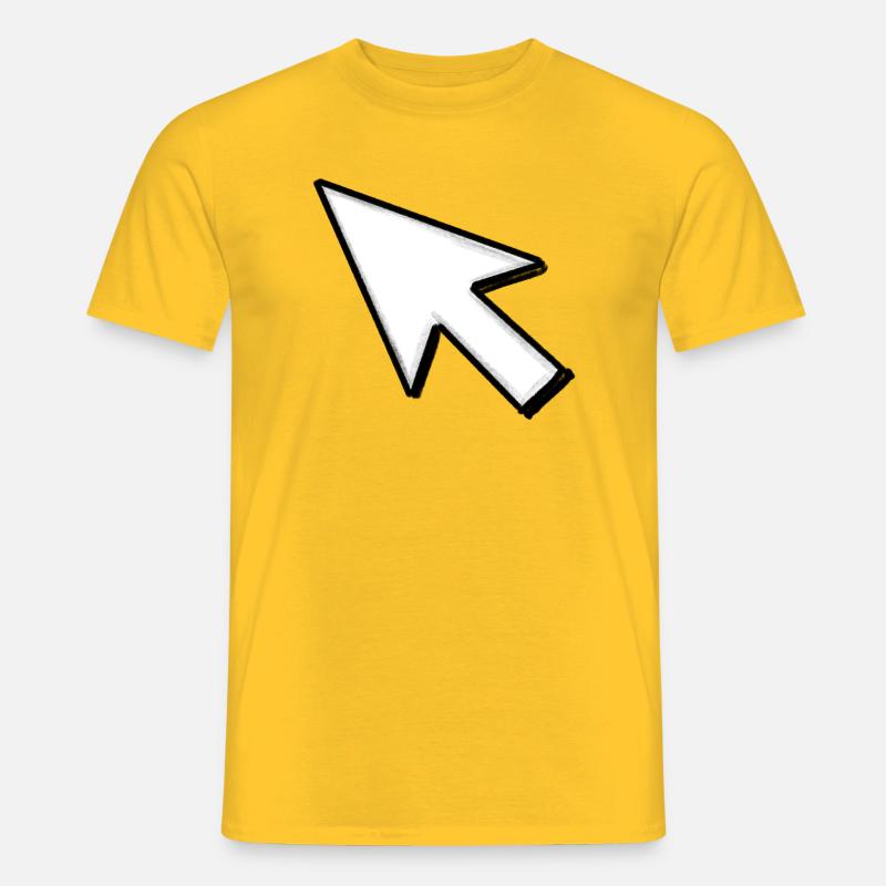 Cursor: Click me! - Men's T-Shirt - yellow