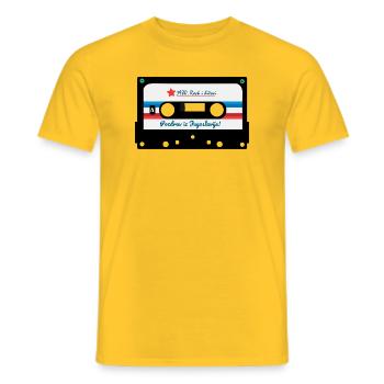 Pozdrav iz Yugoslavije - kaseta - Yougoslavie Retro - T-shirt homme - jaune - Devant - AI Model Male 178 dark (178cm)