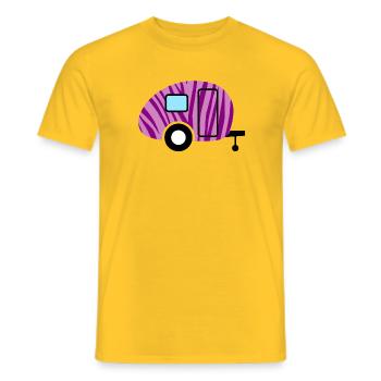 Caravan Caravan Zebra Camping Camper Pattern Fan - Men's T-Shirt - yellow - Front - AI Model Male 178 dark (178cm)