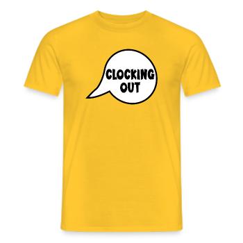 TRAVAIL DE POINTAGE - T-shirt homme - jaune - Devant - AI Model Male 178 dark (178cm)