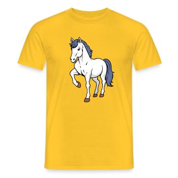 Cheval - T-shirt homme - jaune - Devant - AI Model Male 178 dark (178cm)