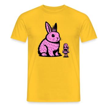 Bunny Princess - Men's T-Shirt - yellow - Front - AI Model Male 178 dark (178cm)