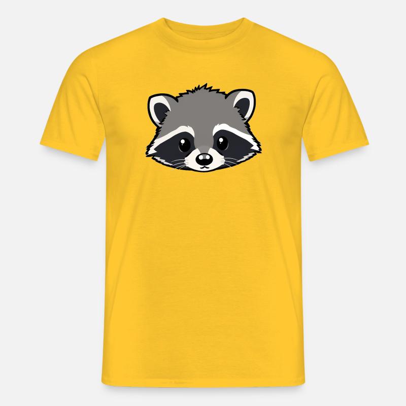 Waschbär - Männer T-Shirt - Gelb