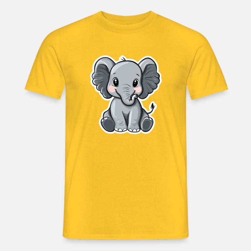 Elefant - Männer T-Shirt - Gelb