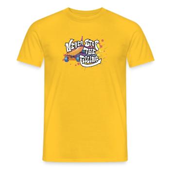 Skateboard Graffiti Motivation Design - Männer T-Shirt - Gelb - Vorne - AI Model Male 178 dark (178cm)