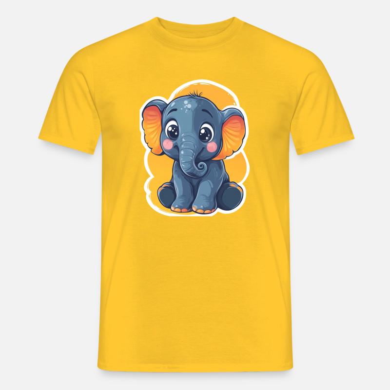 Elefant - Männer T-Shirt - Gelb
