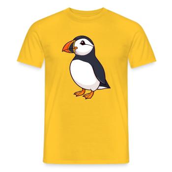 Macareux Papageientaucher - T-shirt homme - jaune - Devant - AI Model Male 178 dark (178cm)