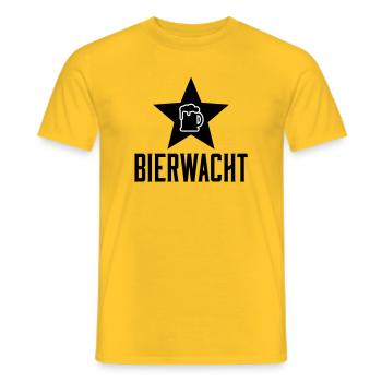 Bierkrug Linienkunst - Männer T-Shirt - Gelb - Vorne - AI Model Male 178 dark (178cm)