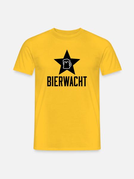 Bierkrug Linienkunst - Männer T-Shirt - Gelb