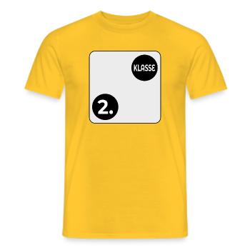 Grundschule 2. Klasse - SPIELWÜRFEL - Männer T-Shirt - Gelb - Vorne - AI Model Male 178 dark (178cm)