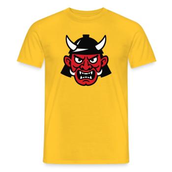 Diable samouraï - T-shirt homme - jaune - Devant - AI Model Male 178 dark (178cm)