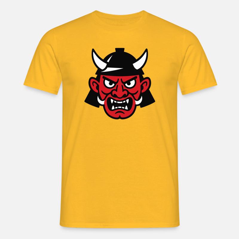 Samurai Devil - Männer T-Shirt - Gelb