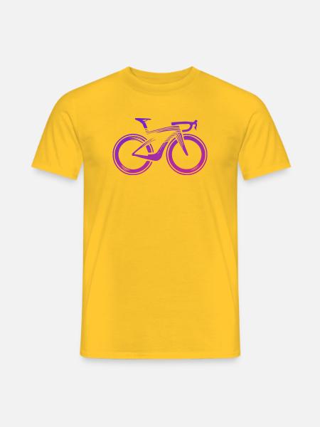 Abstract bicycle design in purple - Men's T-Shirt - yellow