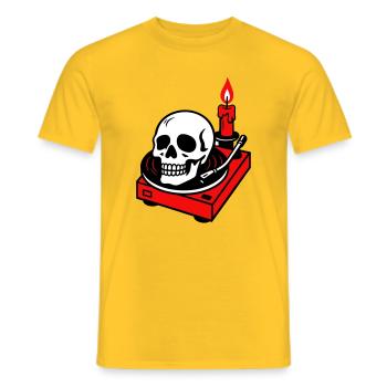 Métal noir - T-shirt homme - jaune - Devant - AI Model Male 178 dark (178cm)