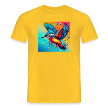 martin-pêcheur - T-shirt homme - jaune - Devant - AI Model Male 178 dark (178cm)