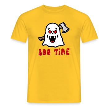 Boo Time Fantôme - T-shirt homme - jaune - Devant - AI Model Male 178 dark (178cm)