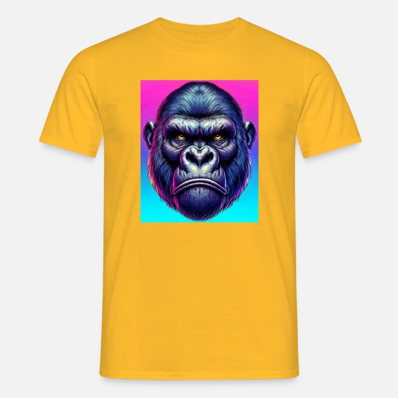 Gorilla - Männer T-Shirt - Gelb