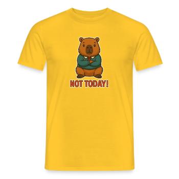Not today! - Männer T-Shirt - Gelb - Vorne - AI Model Male 178 dark (178cm)