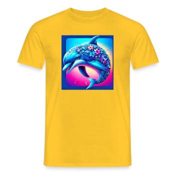 dauphin - T-shirt homme - jaune - Devant - AI Model Male 178 dark (178cm)