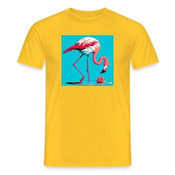Flamant - T-shirt homme - jaune - Devant - AI Model Male 178 dark (178cm)