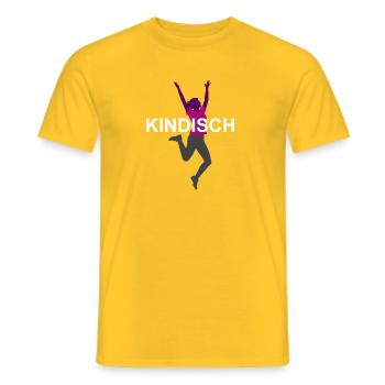 Childish - Men's T-Shirt - yellow - Front - AI Model Male 178 dark (178cm)