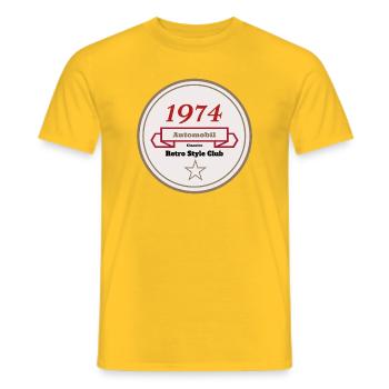51_Motor_Club_ _RenkoDesign_1 - T-shirt homme - jaune - Devant - AI Model Male 178 dark (178cm)