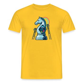 Tiefsee-Schachritter - Männer T-Shirt - Gelb - Vorne - AI Model Male 178 dark (178cm)