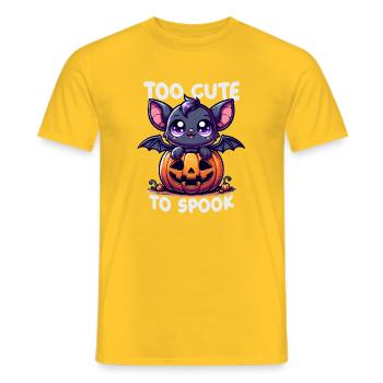 Chauve-souris mignonne Halloween - T-shirt homme - jaune - Devant - AI Model Male 178 dark (178cm)