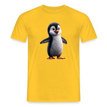 Pinguin Kaiserpinguin Zwergpinguin Süße Pinguine - Männer T-Shirt - Gelb - Vorne - AI Model Male 178 dark (178cm)
